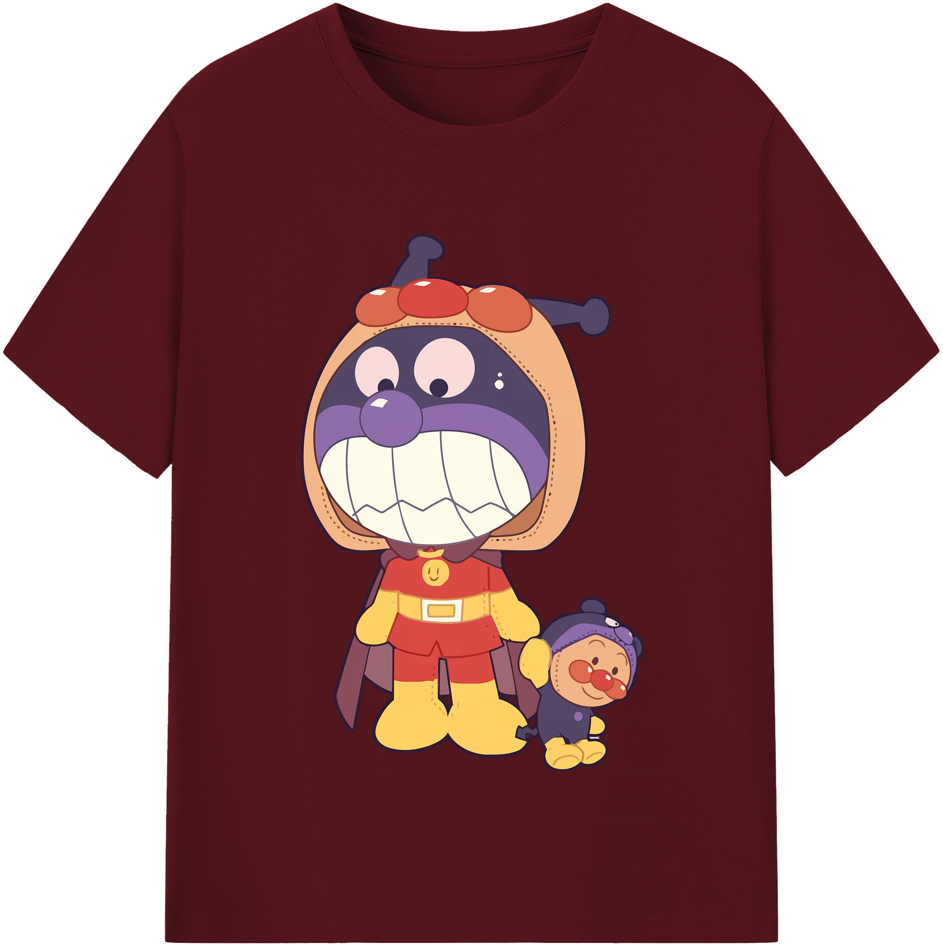 （画像用） アンパンマン Anpanman 綿100％半袖Tシャツ（フロントプリント）